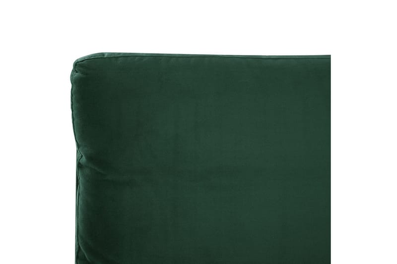 Seng med lamellramme Melle - Grønn, Svart/Fløyel, Grønn, svart/Fløyel, 180x200 cm - Møbler - Senger - Sengeramme & sengestamme