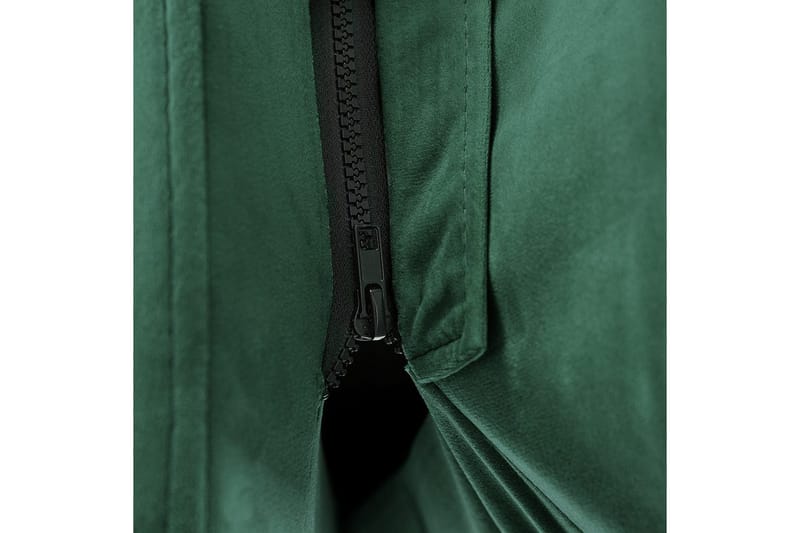 Seng med lamellramme Melle - Grønn, Svart/Fløyel, Grønn, svart/Fløyel, 180x200 cm - Møbler - Senger - Sengeramme & sengestamme