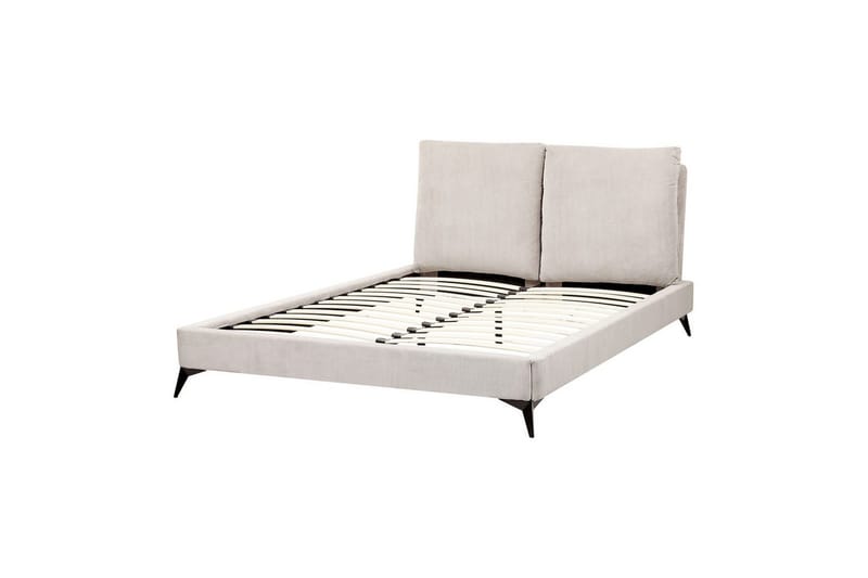 Seng med lamellramme Melle, Lys beige/Mansjettstoff, Lysebeige/Manchestertøy, Lys beige/Kordfløyel, Lys beige/Manchester, 140x200 cm