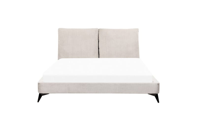 Seng med lamellramme Melle - Lys beige/Mansjettstoff, Lysebeige/Manchestertøy, Lys beige/Kordfløyel, Lys beige/Manchester, 160x200 cm - Møbler - Senger - Sengeramme & sengestamme