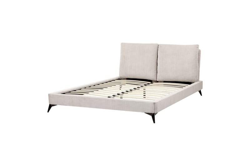 Seng med lamellramme Melle, Lys beige/Mansjettstoff, Lysebeige/Manchestertøy, Lys beige/Kordfløyel, Lys beige/Manchester, 160x200 cm