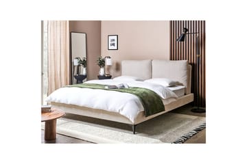 Seng med lamellramme Melle - Lys beige/Mansjettstoff, Lysebeige/Manchestertøy, Lys beige/Kordfløyel, Lys beige/Manchester, 160x200 cm - Møbler - Senger - Sengeramme & sengestamme