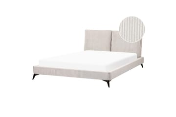 Seng med lamellramme Melle - Lys beige/Mansjettstoff, Lysebeige/Manchestertøy, Lys beige/Kordfløyel, Lys beige/Manchester, 160x200 cm - Møbler - Senger - Sengeramme & sengestamme