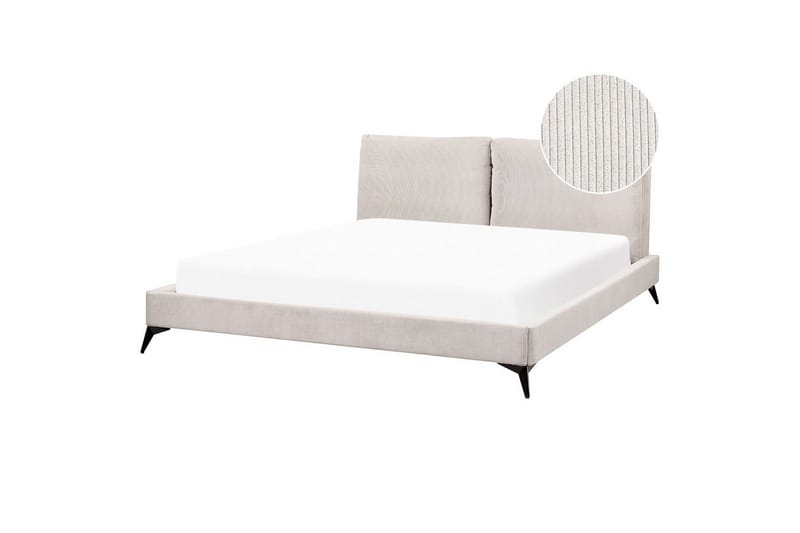 Seng med lamellramme Melle - Lys beige/Mansjettstoff, Lysebeige/Manchestertøy, Lys beige/Kordfløyel, Lys beige/Manchester, 180x200 cm - Møbler - Senger - Sengeramme & sengestamme