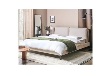 Seng med lamellramme Melle - Lys beige/Mansjettstoff, Lysebeige/Manchestertøy, Lys beige/Kordfløyel, Lys beige/Manchester, 180x200 cm - Møbler - Senger - Sengeramme & sengestamme