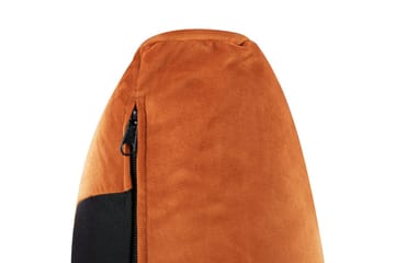 Seng med lamellramme Melle - Oransje, svart/Fløyel, Oransje, svart/fløyel, 180x200 cm - Møbler - Senger - Sengeramme & sengestamme