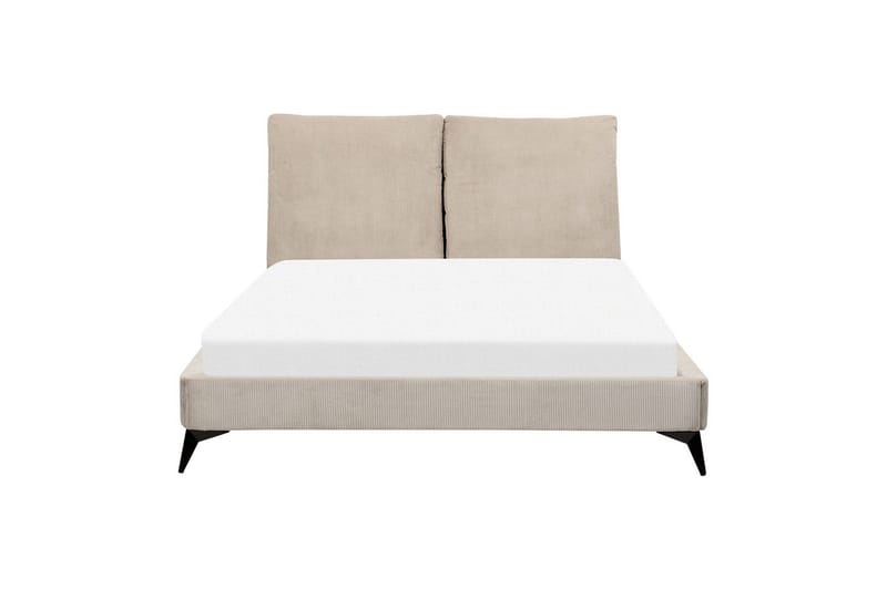 Seng med lamellramme Melle - Taupe/Manchesterstoff, Taupe/cordfløyel, 140x200 cm - Møbler - Senger - Sengeramme & sengestamme