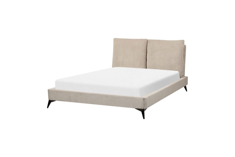 Seng med lamellramme Melle - Taupe/Manchesterstoff, Taupe/cordfløyel, 140x200 cm - Møbler - Senger - Sengeramme & sengestamme