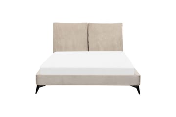 Seng med lamellramme Melle - Taupe/Manchesterstoff, Taupe/cordfløyel, 140x200 cm - Møbler - Senger - Sengeramme & sengestamme