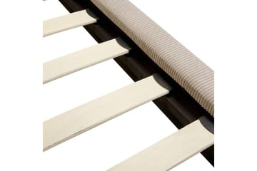 Seng med lamellramme Melle - Taupe/Manchesterstoff, Taupe/cordfløyel, 140x200 cm - Møbler - Senger - Sengeramme & sengestamme