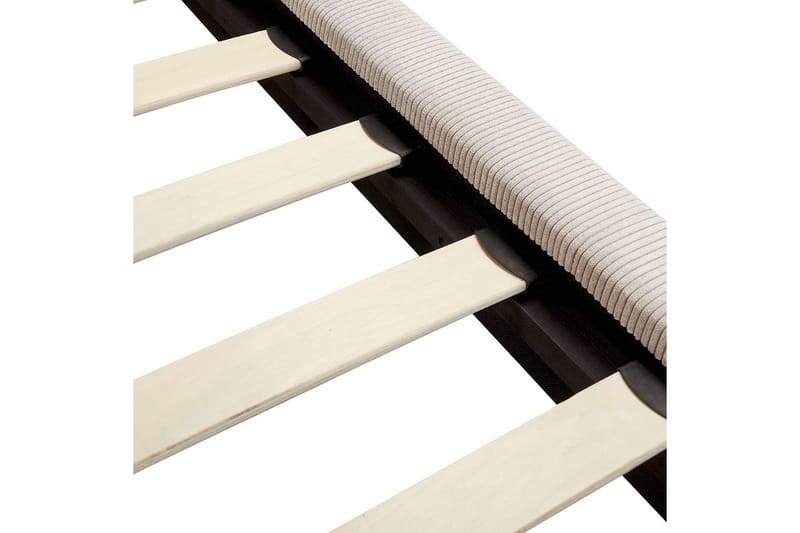 Seng med lamellramme Melle - Taupe/Manchesterstoff, Taupe/cordfløyel, 160x200 cm - Møbler - Senger - Sengeramme & sengestamme