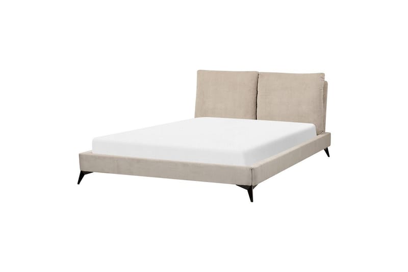 Seng med lamellramme Melle - Taupe/Manchesterstoff, Taupe/cordfløyel, 160x200 cm - Møbler - Senger - Sengeramme & sengestamme