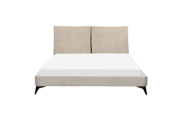 Seng med lamellramme Melle - Taupe/Manchesterstoff, Taupe/cordfløyel, 160x200 cm - Møbler - Senger - Sengeramme & sengestamme