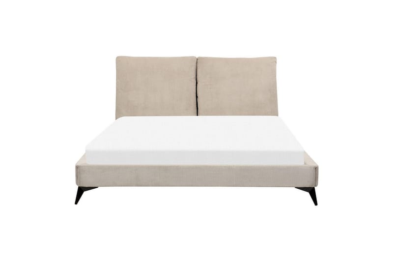 Seng med lamellramme Melle - Taupe/Manchesterstoff, Taupe/cordfløyel, 160x200 cm - Møbler - Senger - Sengeramme & sengestamme