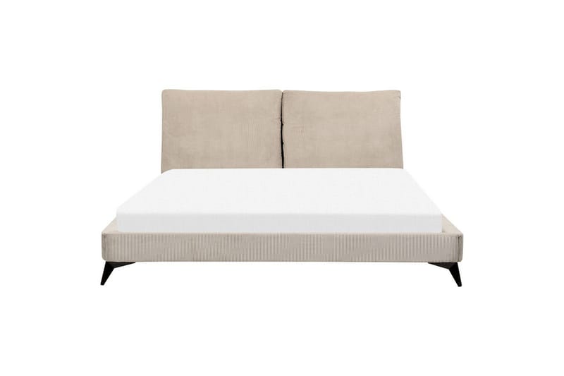 Seng med lamellramme Melle - Taupe/Manchesterstoff, Taupe/cordfløyel, 180x200 cm - Møbler - Senger - Sengeramme & sengestamme