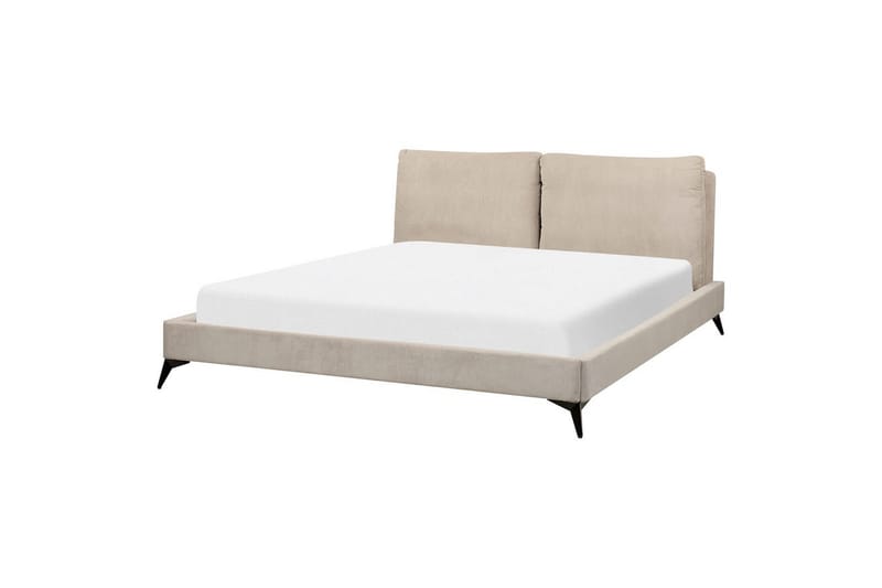 Seng med lamellramme Melle - Taupe/Manchesterstoff, Taupe/cordfløyel, 180x200 cm - Møbler - Senger - Sengeramme & sengestamme