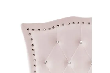 Seng med lamellramme Metz - Rosa, Sølv/Velur, Rosa, Sølv/Fløyel, 90x200 cm - Møbler - Senger - Sengeramme & sengestamme