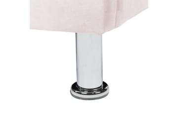 Seng med lamellramme Metz - Rosa, Sølv/Velur, Rosa, Sølv/Fløyel, 90x200 cm - Møbler - Senger - Sengeramme & sengestamme