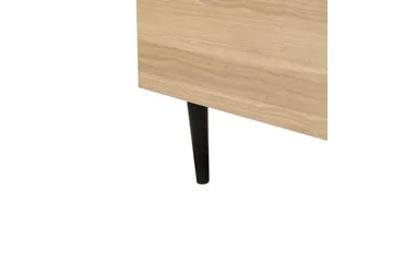 Seng med lamellramme Millay - Beige, lyst tre, svart/bouclé, Beige, lyst tre, svart/Bouclé, 140x200 cm - Møbler - Senger - Sengeramme & sengestamme