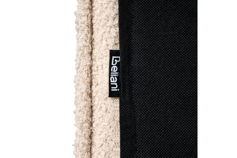 Seng med lamellramme Millay - Beige, lyst tre, svart/bouclé, Beige, lyst tre, svart/Bouclé, 140x200 cm - Møbler - Senger - Sengeramme & sengestamme