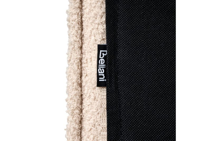 Seng med lamellramme Millay - Beige, lyst tre, svart/bouclé, Beige, lyst tre, svart/Bouclé, 180x200 cm - Møbler - Senger - Sengeramme & sengestamme