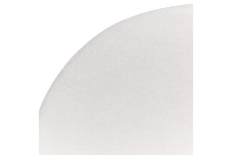 Seng med lamellramme Millay - Hvit, lyst tre, svart/Polyester, Hvit, lyst treverk, svart/polyester, 140x200 cm - Møbler - Senger - Sengeramme & sengestamme