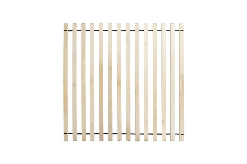 Seng med lamellramme Millay - Hvit, lyst tre, svart/Polyester, Hvit, lyst treverk, svart/polyester, 180x200 cm - Møbler - Senger - Sengeramme & sengestamme