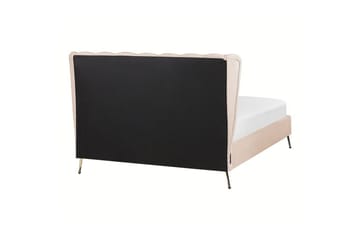 Seng med lamellramme Miribel - Beige, gull, 140x200 cm - Møbler - Senger - Sengeramme & sengestamme