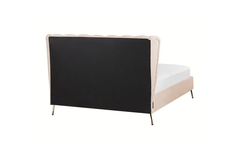 Seng med lamellramme Miribel - Beige, gull, 140x200 cm - Møbler - Senger - Sengeramme & sengestamme
