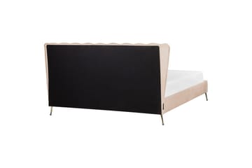 Seng med lamellramme Miribel - Beige, gull, 180x200 cm - Møbler - Senger - Sengeramme & sengestamme