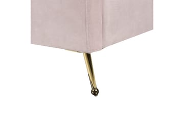 Seng med lamellramme Miribel - Rosa, gull, 140x200 cm - Møbler - Senger - Sengeramme & sengestamme