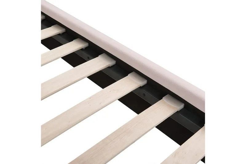 Seng med lamellramme Miribel - Rosa, gull, 140x200 cm - Møbler - Senger - Sengeramme & sengestamme