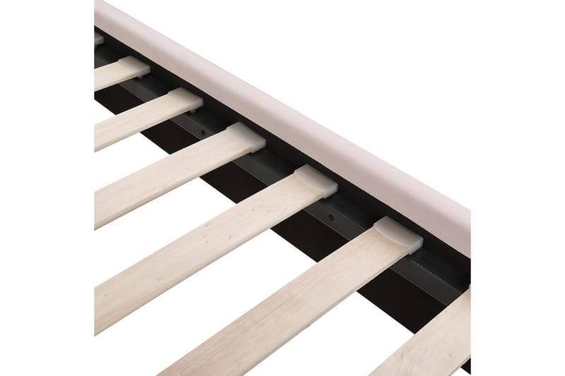 Seng med lamellramme Miribel - Rosa, gull, 140x200 cm - Møbler - Senger - Sengeramme & sengestamme