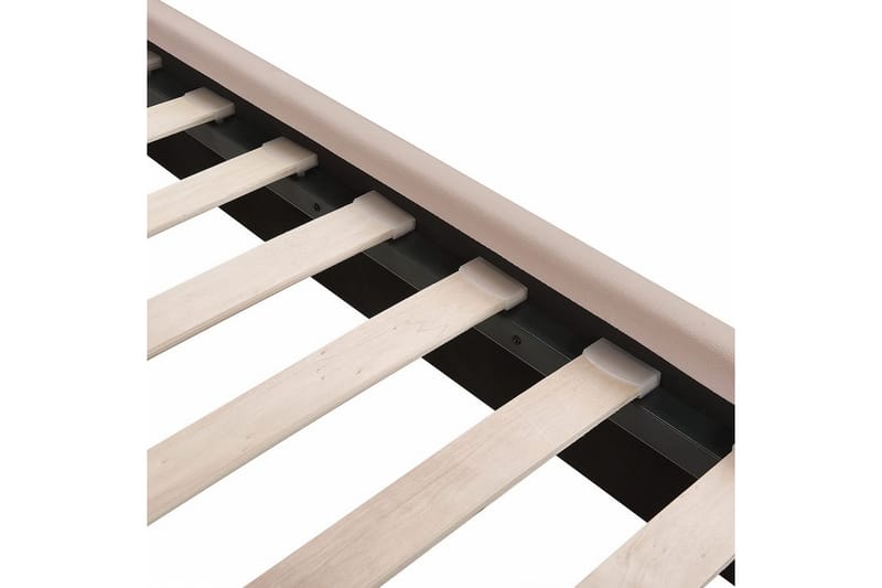 Seng med lamellramme Miribel - Taupe, gull, 140x200 cm - Møbler - Senger - Sengeramme & sengestamme