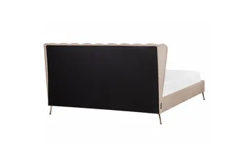 Seng med lamellramme Miribel - Taupe, gull, 180x200 cm - Møbler - Senger - Sengeramme & sengestamme