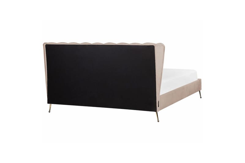 Seng med lamellramme Miribel - Taupe, gull, 180x200 cm - Møbler - Senger - Sengeramme & sengestamme