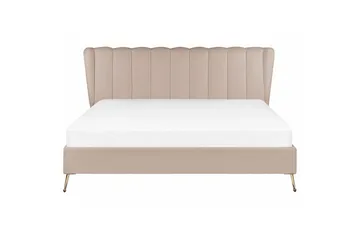 Seng med lamellramme Miribel - Taupe, gull, 180x200 cm - Møbler - Senger - Sengeramme & sengestamme