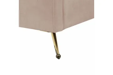 Seng med lamellramme Miribel - Taupe, gull, 180x200 cm - Møbler - Senger - Sengeramme & sengestamme