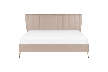 Seng med lamellramme Miribel - Taupe, gull, 180x200 cm - Møbler - Senger - Sengeramme & sengestamme