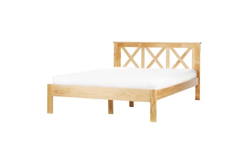 Seng med lamellramme Tannay, Lyst tre, 140x200 cm