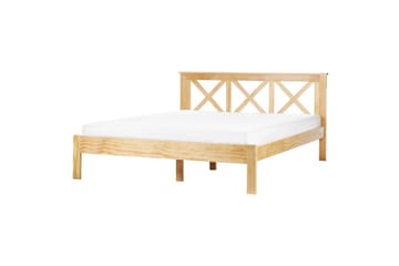 Seng med lamellramme Tannay - Lyst tre, 160x200 cm - Møbler - Senger - Sengeramme & sengestamme