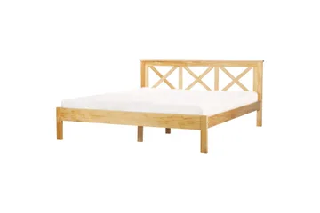 Seng med lamellramme Tannay - Lyst tre, 180x200 cm - Møbler - Senger - Sengeramme & sengestamme