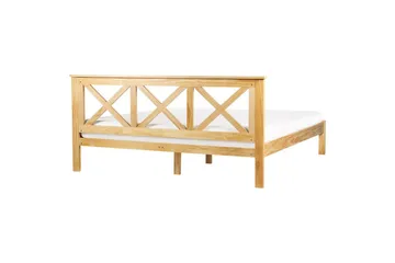 Seng med lamellramme Tannay - Lyst tre, 180x200 cm - Møbler - Senger - Sengeramme & sengestamme