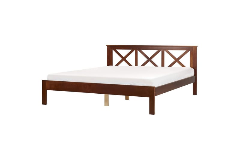 Seng med lamellramme Tannay - Mørkt tre, 180x200 cm - Møbler - Senger - Sengeramme & sengestamme