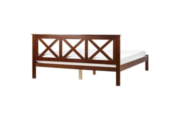 Seng med lamellramme Tannay - Mørkt tre, 180x200 cm - Møbler - Senger - Sengeramme & sengestamme