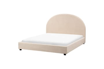Seng med lamellramme Vaucluse - Beige/Bouclé, 140x200 cm - Møbler - Senger - Sengeramme & sengestamme