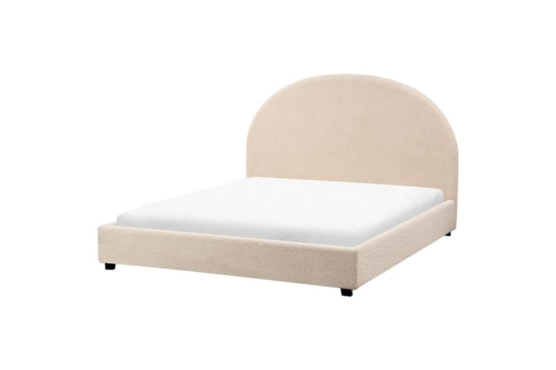 Seng med lamellramme Vaucluse - Beige/Bouclé, 140x200 cm - Møbler - Senger - Sengeramme & sengestamme