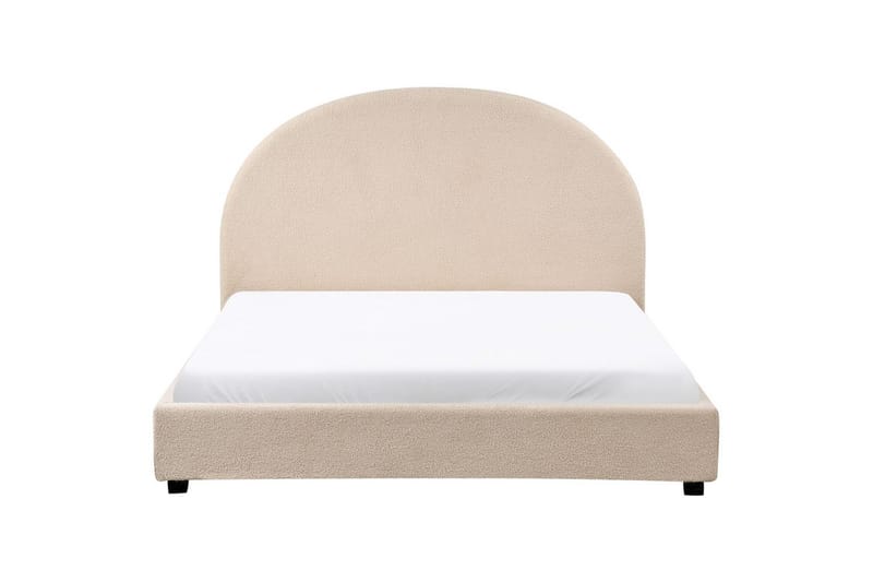 Seng med lamellramme Vaucluse - Beige/Bouclé, 140x200 cm - Møbler - Senger - Sengeramme & sengestamme
