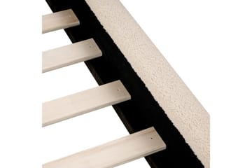 Seng med lamellramme Vaucluse - Beige/Bouclé, 140x200 cm - Møbler - Senger - Sengeramme & sengestamme