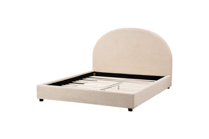 Seng med lamellramme Vaucluse, Beige/Bouclé, 140x200 cm